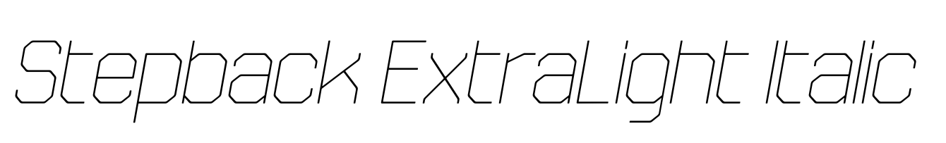 Stepback ExtraLight Italic
